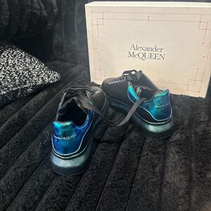 Alexander McQueen Iridescent Black Sneakers
